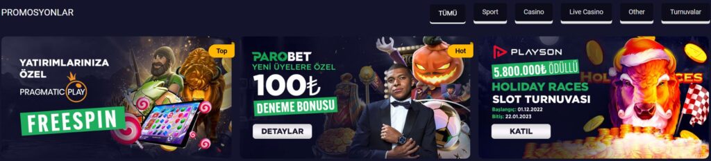 parobet bonusları