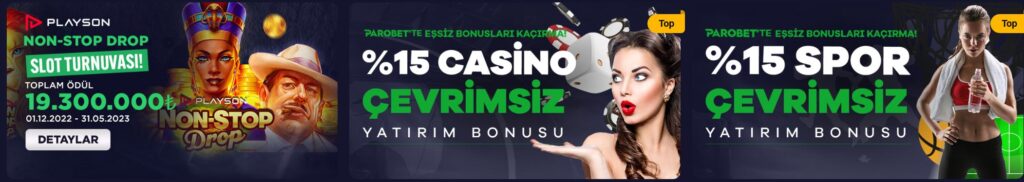 parobet yatırım bonusları